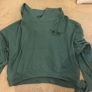 Boys lie green waffle hoodie